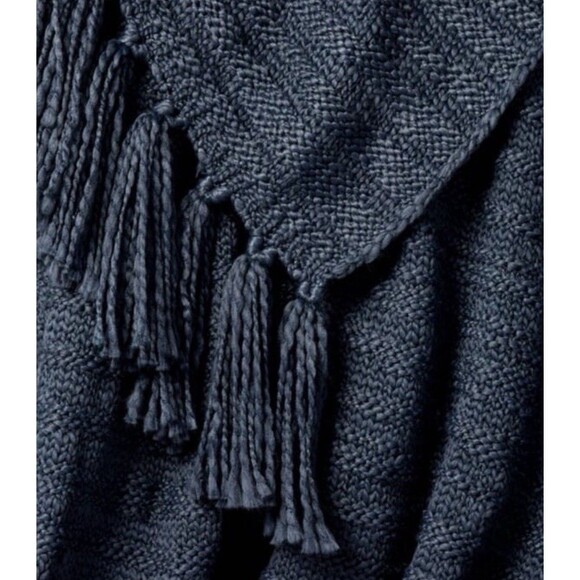 Threshold Studio McGee 60x50" Raised Stripe Chunky Knit Throw Blanket - Black - Picture 3 of 7